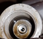 steuerkettenspanner im block steckend, ganz eingedrckt 20mm tief bis dichtflche motorblock-anguss